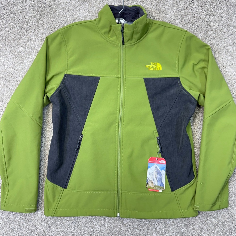The North Face Jacket Mens Medium APX CHRM THRML Green Grey Softshell NEW